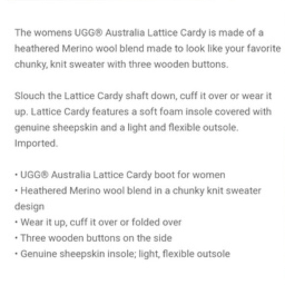 UGG Girls Purple Plum Lattice Cardy Knit Boots - Picture 2 of 14